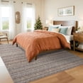 thumbnail image 2 of Large Washable Rugs 9x12 Modern Abstract Accent Carpet Non-Slip Backing Non-Shedding Contemporary Floor Cover Striped Transitional Mat OfficeBrown, 2 of 8