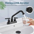 thumbnail image 3 of Grifo para lavabo de lavandería Aolemi Utility, 4 pulgadas, centro, negro mate, 3 of 8