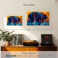 thumbnail image 3 of Elephant Stock Rivers Edge Ii Wall Art - Horizontal Multi Panel Canvas - Living Room Wall Decor - Animal Multi Panel - Orange And Blue Decor By Marion Rose - 23" x 14", 3 of 4