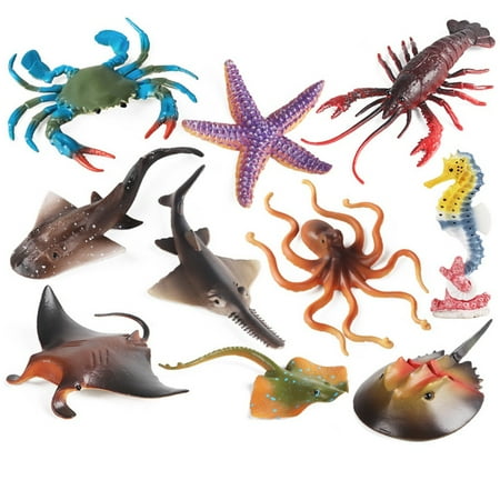 

Mlless Marine Animal Model Toys for Kids - 10PCS Realistic Sea Life Figures