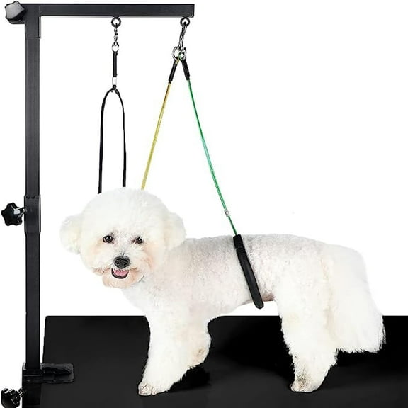 Dog-Grooming-Arm, 17.7"-35.5" Adjustable Pet Grooming Table Arm with Clamp, Dog Grooming Stand for Small Medium Dogs at Home