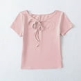 thumbnail image 1 of mfyjkho Tops Para Mujer, Blusa Informal De Cuello Redondo Y Manga Corta De Color Liso Para Mujer Tops De Tallas Grandes M, 1 of 5