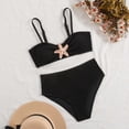 thumbnail image 5 of Daznico Sequin Accent Smocked Spaghetti Strap Two-Piece Bikini Swimwear Bathing Suit (Girls'),7-8 Years, 5 of 8