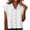 White, variant on cocolona Summer Button Tops for Women Lapel Short Sleeve Shirts Dressy Casual Loose Solid Color Blouses