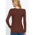 thumbnail image 4 of Long Slv V-neck Placket Thermal Top, 4 of 5
