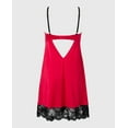 thumbnail image 5 of Satin Opulent Lace Slip in Crimson, 5 of 5