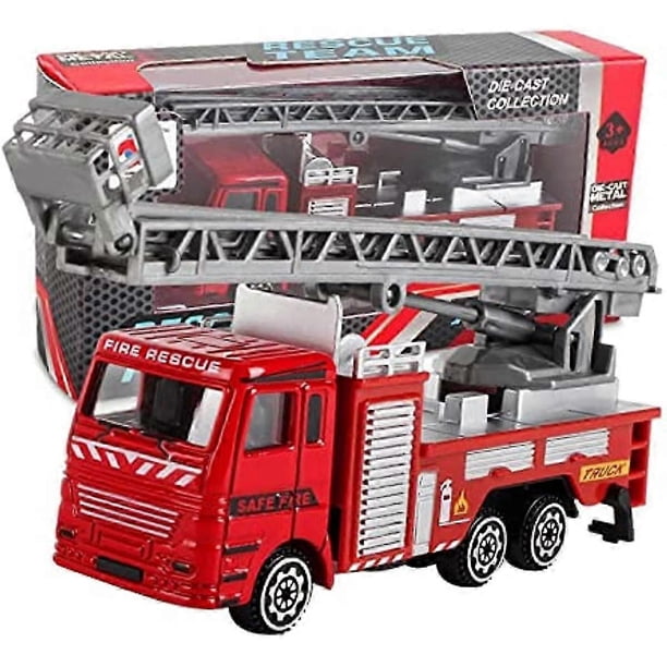 Fire Engine Toy Fire Engine Vehicle Toy Set Ladder Car Maintenance Truck Emergency Fire Engineering Truck Set Aluminium Engineering Car Toy For Childr