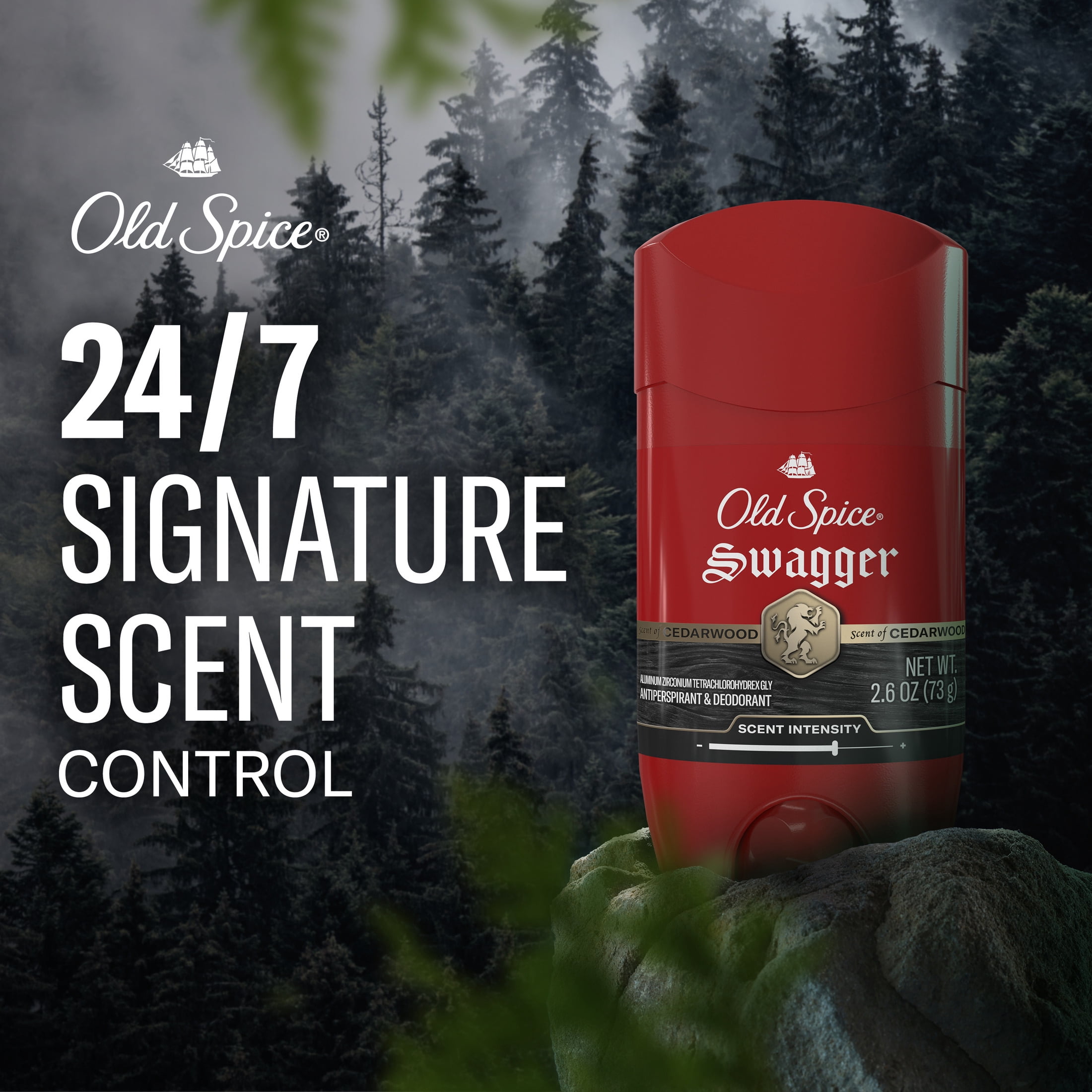 Old Spice Red Collection Invisible Solid Antiperspirant for Men, Swagger Scent, 2.6oz