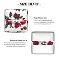 thumbnail image 4 of Uemuo Rose Flowers Tissue Box Cover Holder, Square with Bottom Belt - PVC Leather Decorative Organizer for Tabletop, Bathroom, Car, Office, 4 of 8