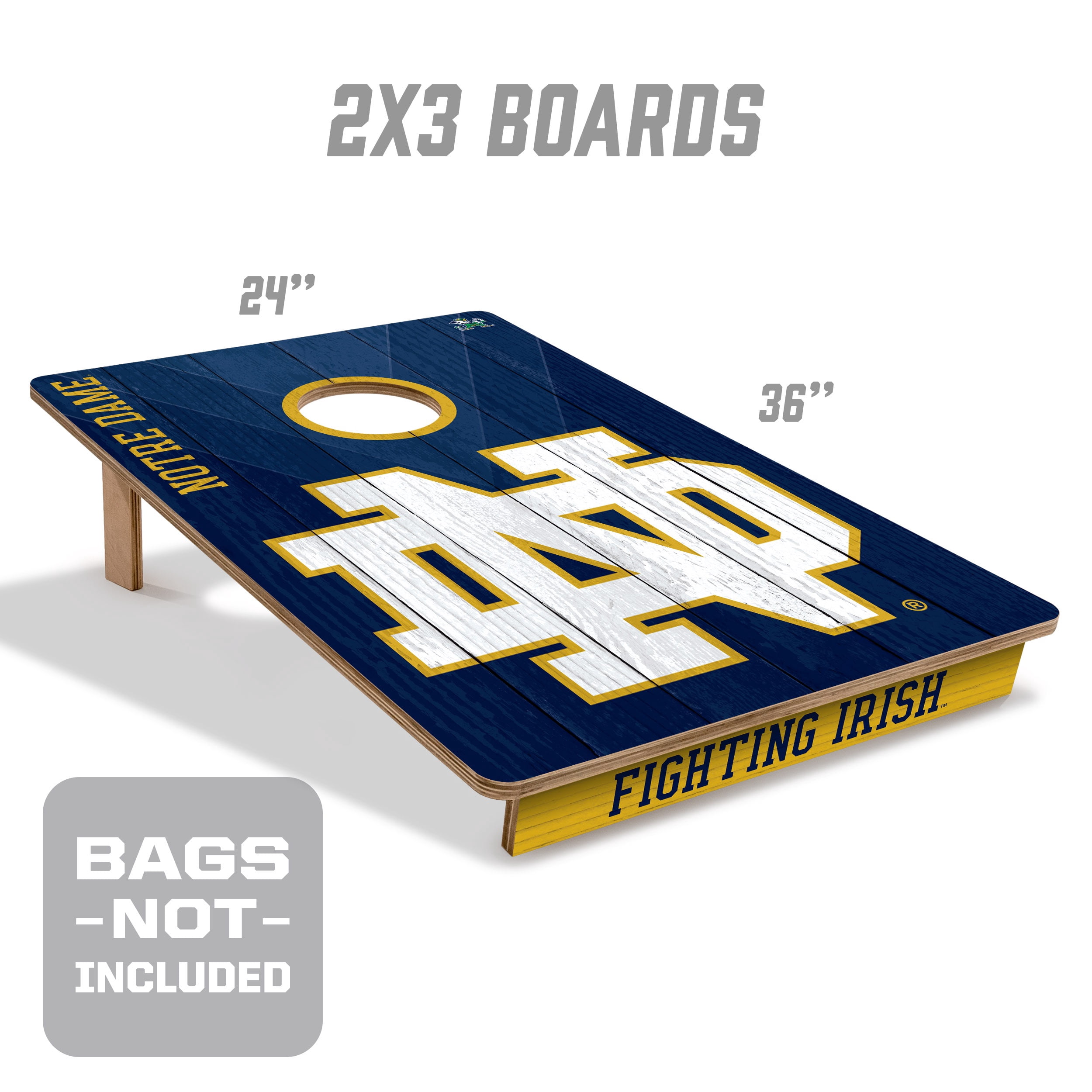 YouTheFan NCAA Notre Dame Fighting Irish 2' x 3' Cornhole Game No Bags