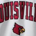 thumbnail image 4 of Men's Colosseum White Louisville Cardinals Arch & Logo Crew Neck Sweatshirt, 4 of 4