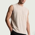 thumbnail image 4 of Fewfanhot Men's Washed Vintage Sleeveless Tank Top, Casual Round Neck Cotton Blend Vest Summer Daily Outdoor Gym Wear Tops, Sizes S-3XL, 4 of 5