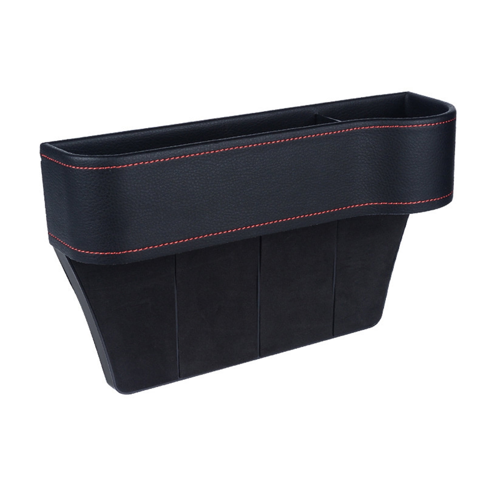 2pcs Car Seat Gap Filler Organizer Storage Box Between Front seat Auto  Premium PU Leather Console with Cup Holder Car Pocket for Interior  Essentials Red for Right Side and Left Driver