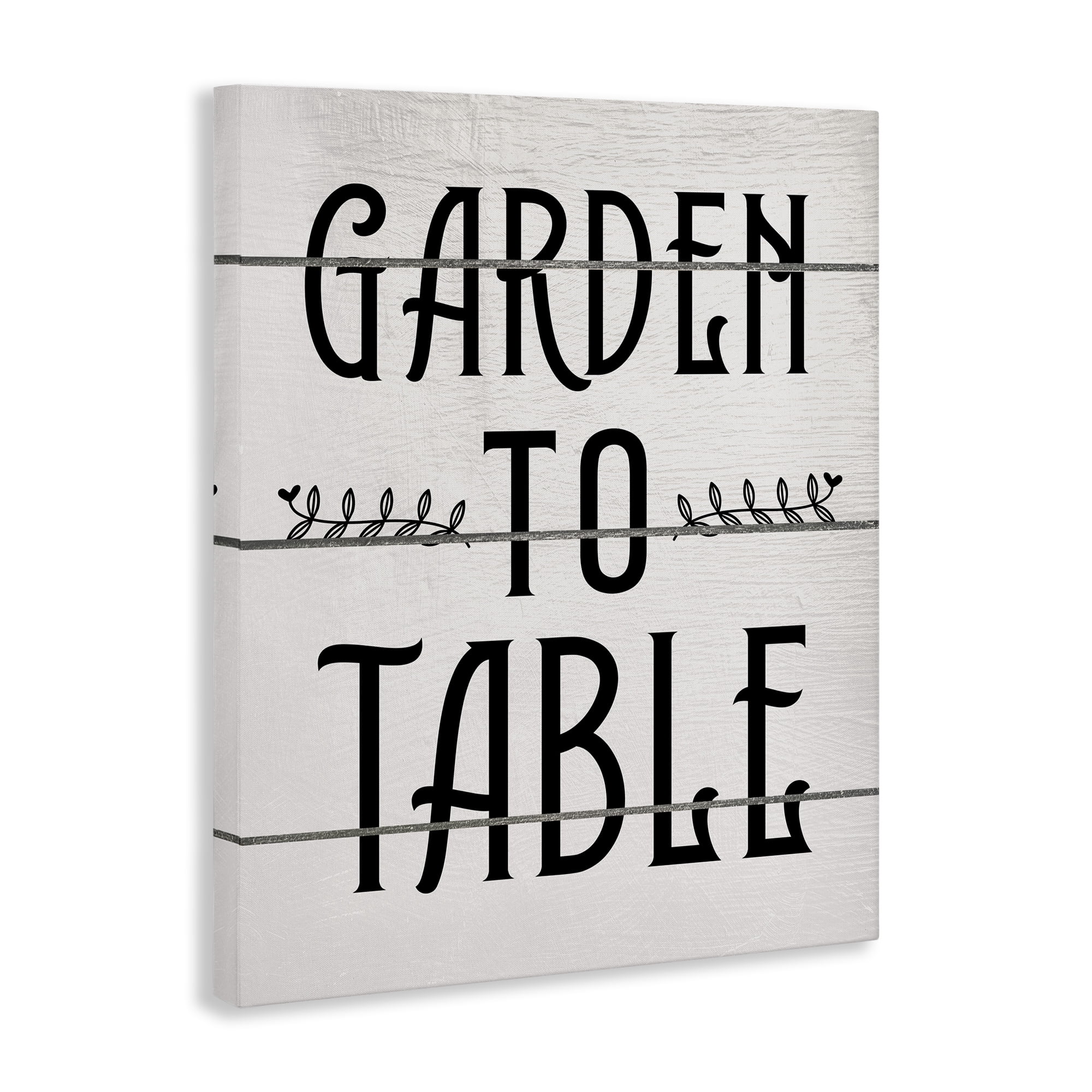 Stupell Industries Garden To Table Typography Painting Gallery Wrapped Canvas Art Print Wall Art, 16 x 20