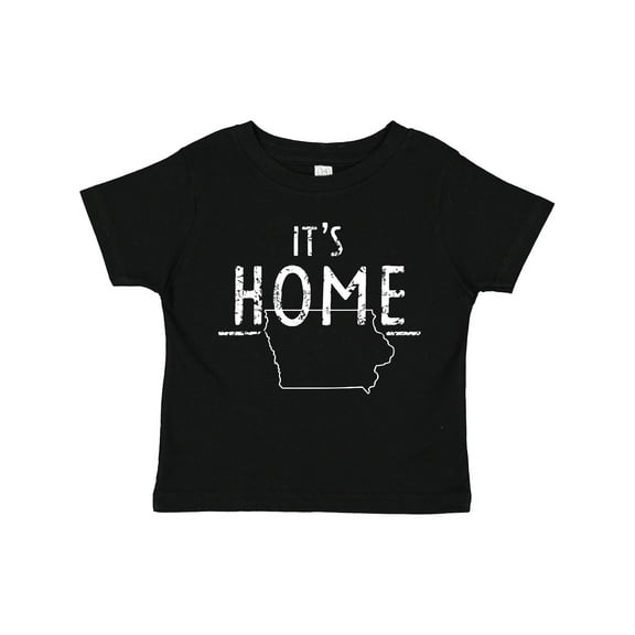 Inktastic It's Home State of Iowa Outline Distressed Text Boys or Girls Toddler T-Shirt