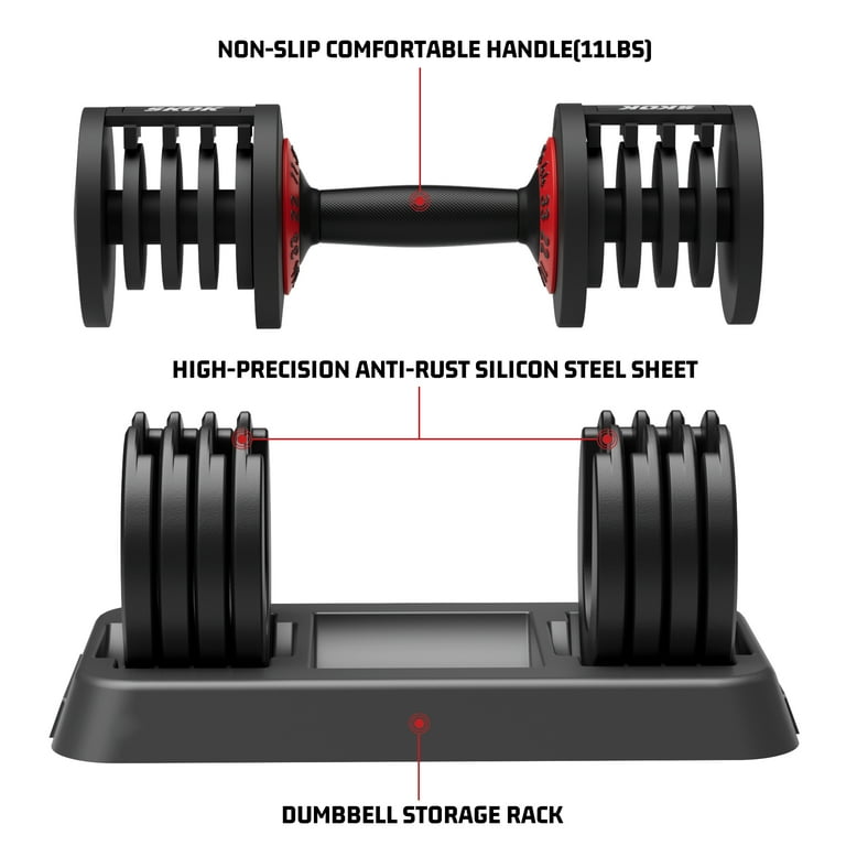 SKOK Dumbbell Heavy Complete, 11-55 lbs Adjustable Weight