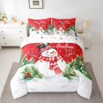 thumbnail image 2 of Homewish Cartoon Christmas Snowman 7-Piece Twin Bedding Sets,Merry Xmas Bedding Comforter Set,Red White Sheet Sets For Girl Boys Kids,Super Cozy Room Decor Reversible, 2 of 8