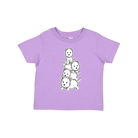 

Inktastic Kawaii Westie Stack Gift Toddler Boy or Toddler Girl T-Shirt