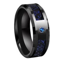 Unisex Luminous Ring In Red Purple Green Blue Tungsten Stainless Steel Jewelry With Durable Night Glow For Daily Use