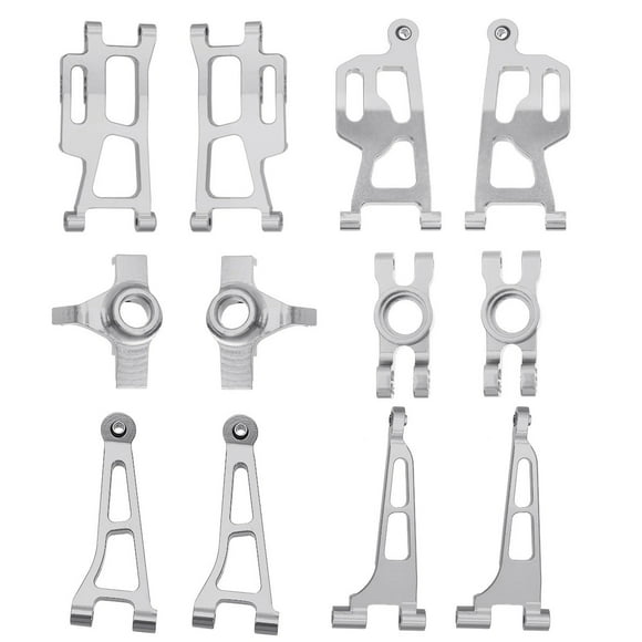 Wweixi CNC Machined Front Rear Portal Axle DIY Kit For 1/14 MJX 14210 On-Road Vehicles Silver