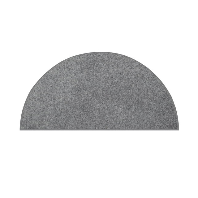 Furnish my Place Modern Plush Solid Color Rug - Grey, 36" x 72" Half Round, Pet and Kids Friendly Rug. Made in USA, Half Round, Area Rugs Great for Kids, Pets, Event, Wedding