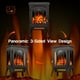 thumbnail image 5 of Xbeauty - Estufa Eléctrica de 16 Pulgadas, Chimenea Portátil con Efecto de Llama 3D Realista, Ajustable, Protección Contra Sobrecalentamiento, 1000 W/1500 W, 5 of 5