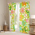 thumbnail image 3 of Manfei Groovy Floral Flowers Black Out Curtains for Boys Girls,Spring Garden Curtains Pack of 2 (42x63 Each),Polka Dots Bedroom Curtains,Luxury Bedroom Decor, 3 of 6