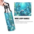thumbnail image 4 of Cute Seals in Sea Water Plants Sports Bottle with Straw Stainless Steel Water Jug Portable Thermal Cup Leak-proof 600ML, 4 of 9