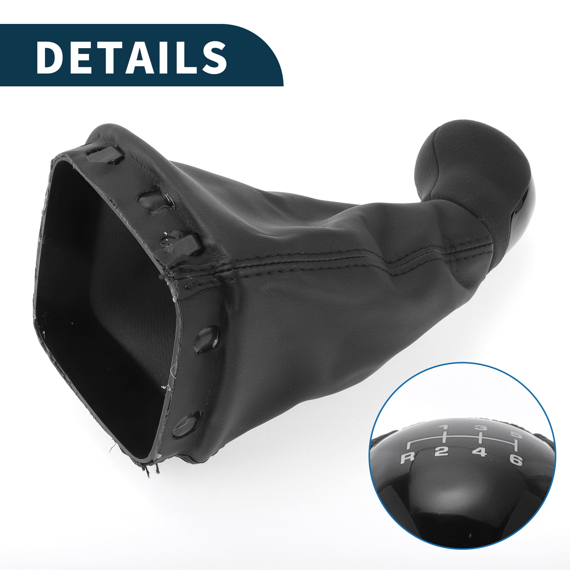 Unique Bargains Gear Shift Knob with Cover 6 Speed Manual Stick Shifter Knob for Mercedes-Benz A-Class 1997-2004 Plastic