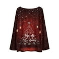 thumbnail image 2 of Karight Christmas Sweatshirts for Women Cute Funny Xmas Tree Graphic Shirt Loose Casual Holiday Party Pullover Tops, 2 of 4