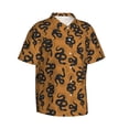 thumbnail image 2 of Uemuo Snake Printed Regular Fit Short Sleeve Casual Hawaiian Shirt for Men,Aloha shirt,Tropical shirt,Floral print shirt,Vacation Beach shirt-, 2 of 9