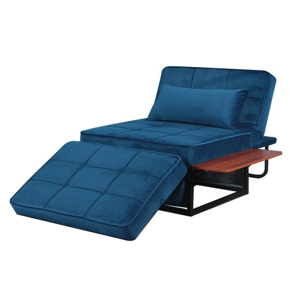 Furniture of America Flaig Transitional Fabric Convertible Ottoman