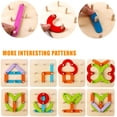thumbnail image 4 of Amerteer Wooden Letter Number Construction Puzzle Educational Stacking Blocks Toy Set Shape Color Sorter Pegboard Activity Board Sort Game for Kids Toddler Gift Preschool Learning STEM Toy, 4 of 7