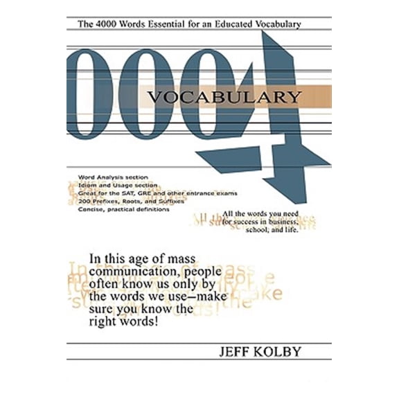 Pre-Owned Vocabulary 4000: The 4000 Words Essential for an Educated Vocabulary (Paperback) 1889057568 9781889057569