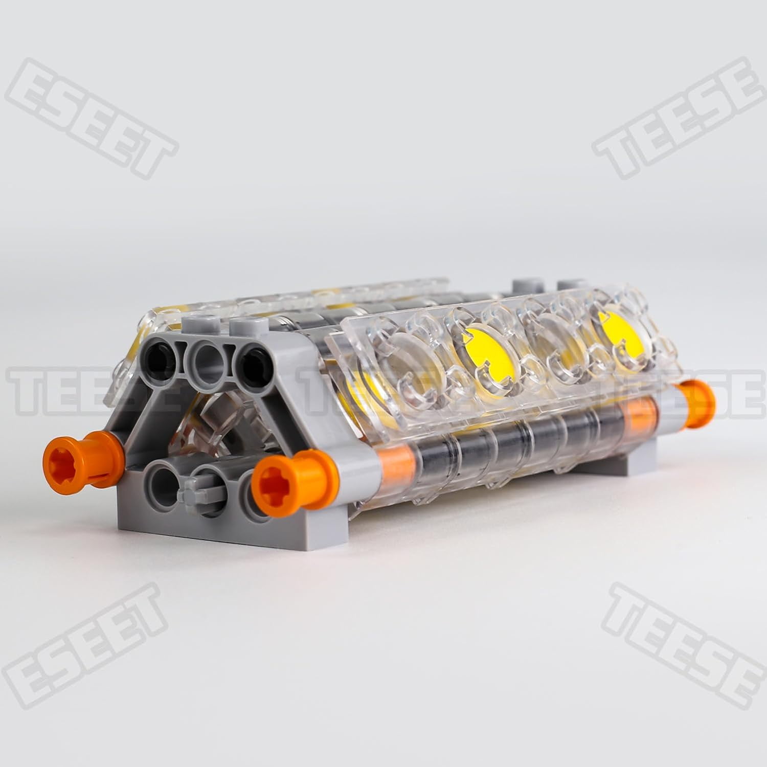 Domoni V8 Engine Building Kit - Crankshaft, Rods, Cylinder Head For MOC, STEM & RC Car Projects