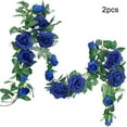 thumbnail image 1 of Guirnalda de rosas artificiales, simulación, decoración floral, decoración de la pared de la oficina en casa, flor falsa, vid de ratán 2 piezas seitruly  HA7773-00B, 1 of 6