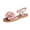 Pink, variant on Women's Summer Flat Sandals Open Toe Round Toe Flower Decor Ankle Strap Casual Beach Summer Walking Slides Shoes