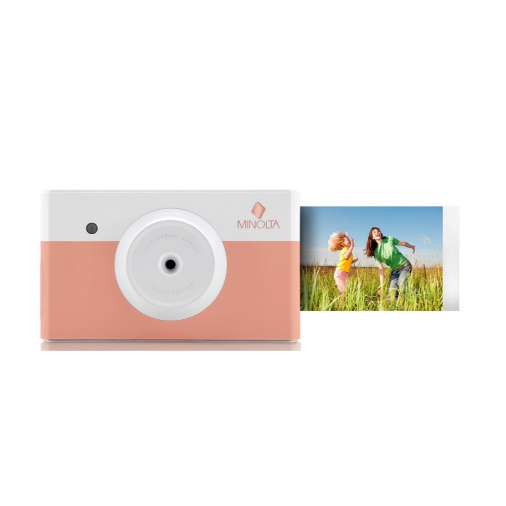 Minolta MNCP10-PK Instapix Instant Print Camera - Coral Pink