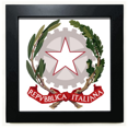 thumbnail image 1 of Italia Europa emblema nacional Mesa de pared con marco cuadrado negro, 1 of 4