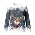 thumbnail image 4 of Girls' Cartoon Deer Head Crew Neck Long Sleeve Sweatshirt (2Y 14Y) Graphic Sweatshirts for Girls 11-12 Years, 4 of 4