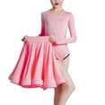thumbnail image 4 of YM YOUMU Kids Girls Long Sleeve Latin Dance Dress Ballrom Tango Performance Dancewear, 4 of 4