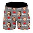thumbnail image 5 of KHONTS Men's Personalized Boxers Husband Boyfriend Funny Boxers DIY Valentine's Day Birthday for Him Grey S, 5 of 8
