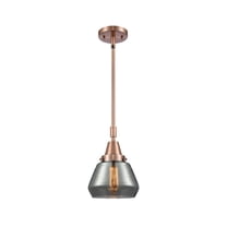 447-1S-AC-G173-Innovations Lighting-Fulton - 1 Light Stem Hung Mini Pendant In Industrial Style-10.13 Inches Tall and 7 Inches Wide-Antique Copper