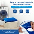 thumbnail image 6 of Costway 50'' x 60'' Heated Blanket Throw Reversible Flannel & Faux Shearling Blanket Blue, 6 of 10