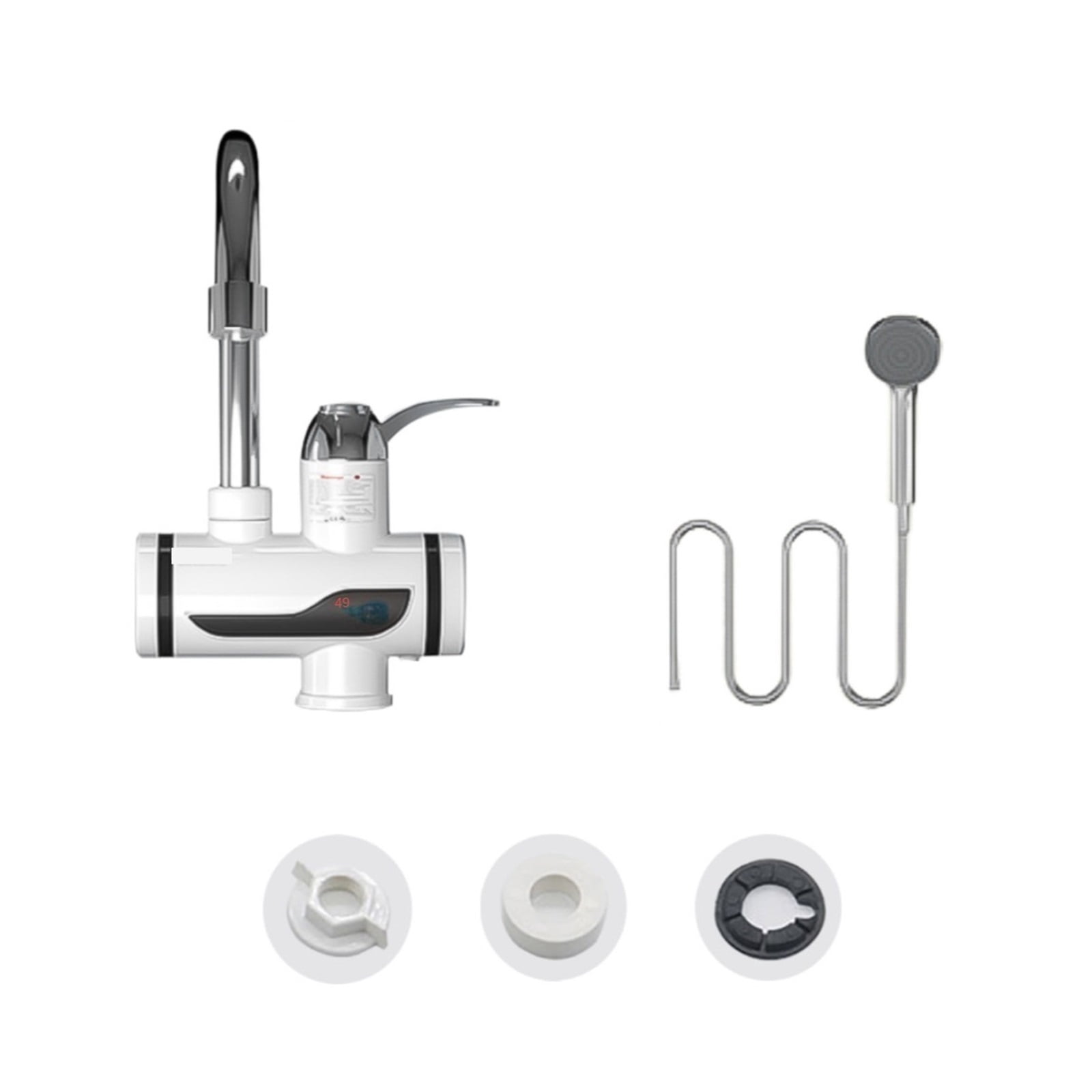 Kitchen Water Heater Cold Heating Faucet,Instantaneous Water Heater Tap Instant Hot Water Faucet,Heater With Shower Head