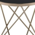 thumbnail image 2 of Benzara BM154555 Valora End Table, Black Glass/Champagne, 2 of 5