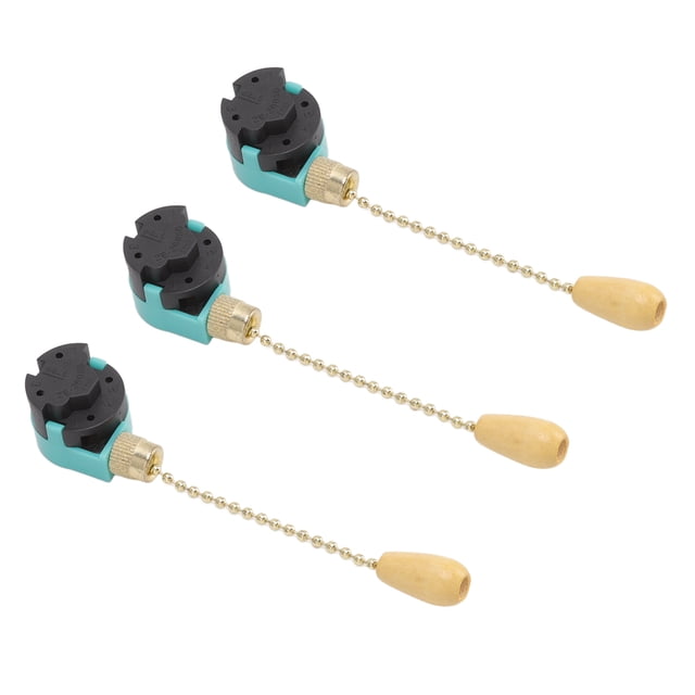 Interruptor De Cadena De Tracción Para Luz De Techo, 250 V 125 V Interruptor De Cadena De Tracción De Fácil Instalación Ajuste De 3 Velocidades 4 Cables Para Lámpara De Techo