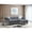 Gray, variant on Glory Furniture Raisa Velvet Sofa Chaise in Gray