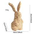 thumbnail image 4 of Creative Cute Rattan Effect Hand Woven Rabbit Easter Resin Ornaments for Home Courtyard Lawn Tabletop and Easter Decoration Easter Figurine Gifts, 4 of 4