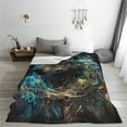 thumbnail image 5 of Pofeuu Artistic Light Dot Wolf、 Print Ultra-Soft Micro Fleece Blanket,for Bed Or Sofa,All Season Throw Blankets Flannel Blanket-80"x60", 5 of 7